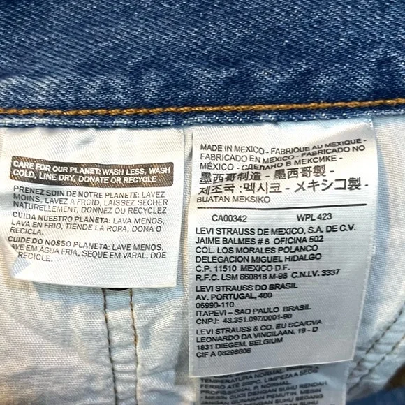 Levi's 501 Raw Edge Button Fly Jean Shorts Size 27 - Picture 4 of 9